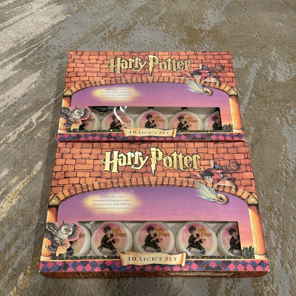VTG 2001 Harry Potter 10 String Light Set Decoration lot of 2 20 lights tested